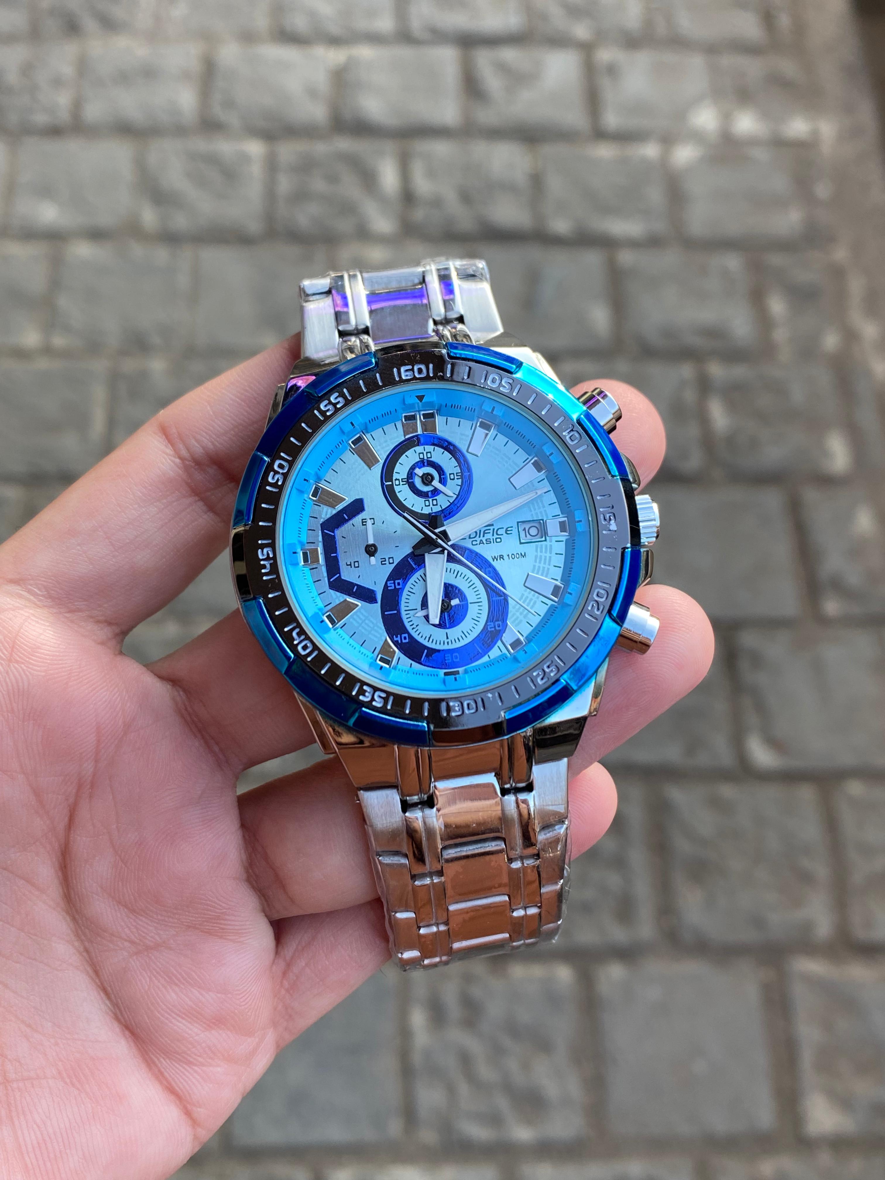 EDIFICE LUXURY Blue Dial Classic men's Watch 