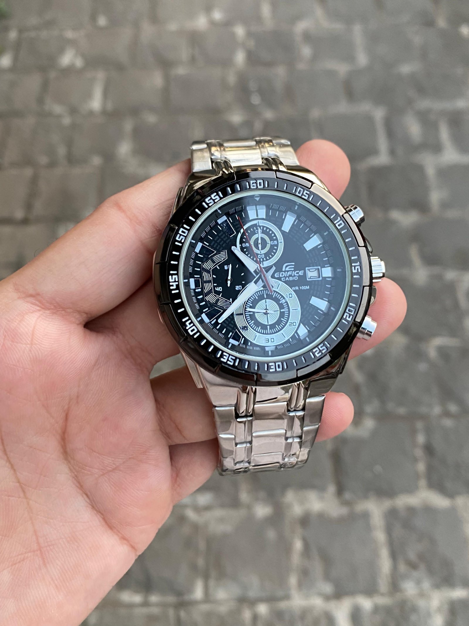 EDIFICE LUXURY WATCH FOR MEN Silver Tone