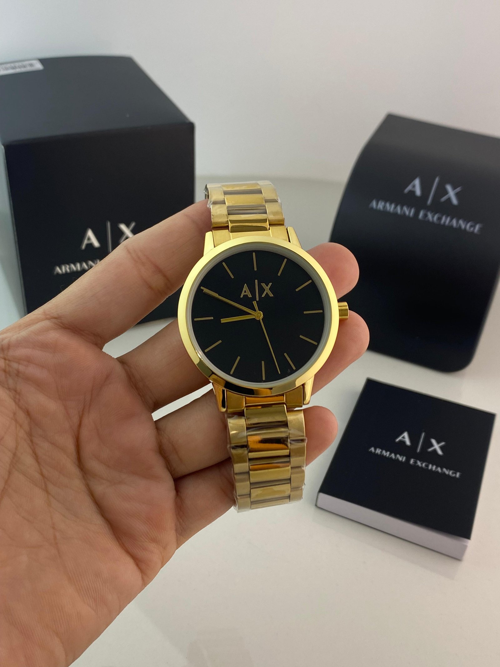Armani Exchange Gold Classic Watch For Men 