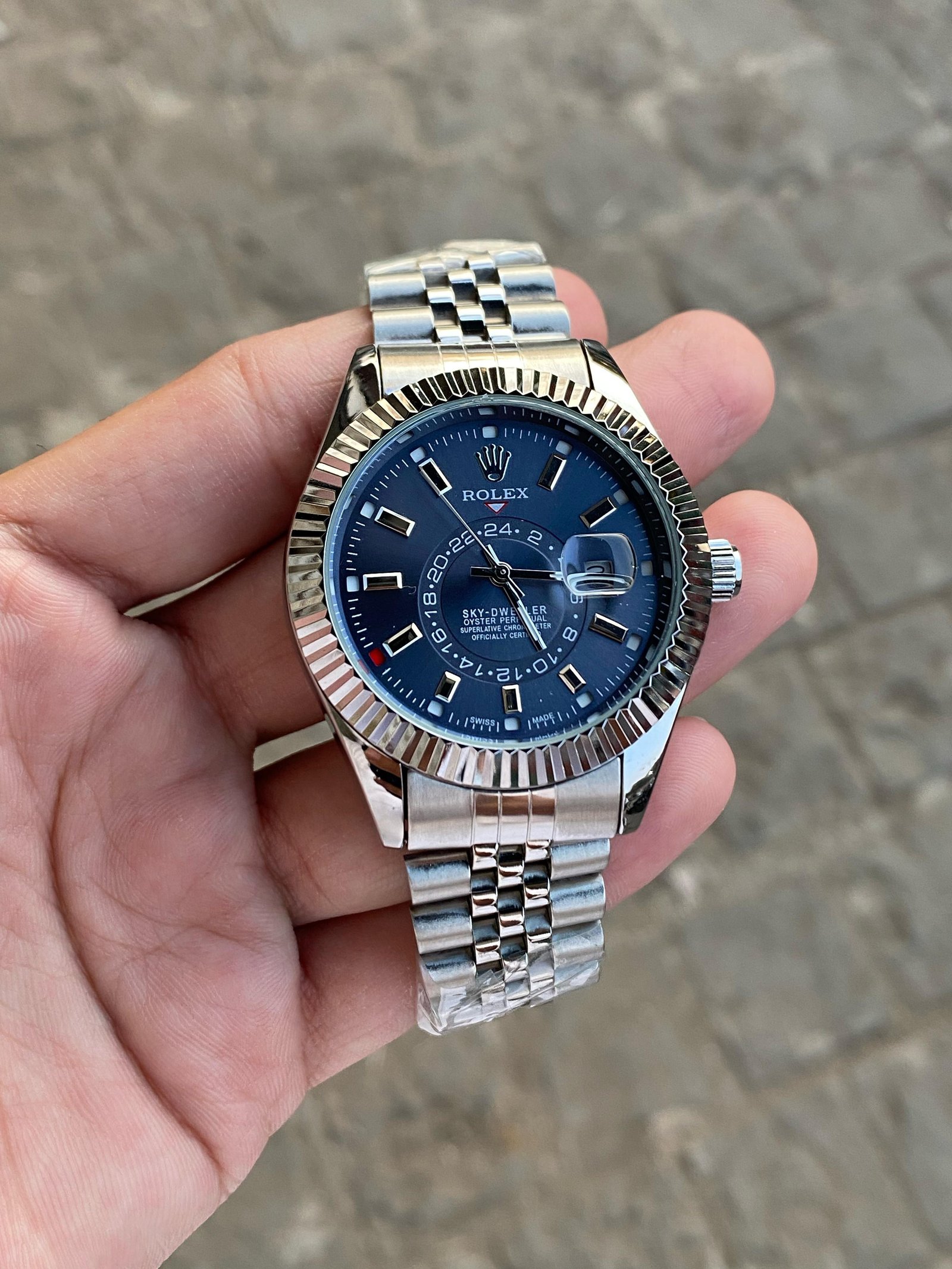 Rolex Sky DWELLER Blue Dial Classic Watch For Men 