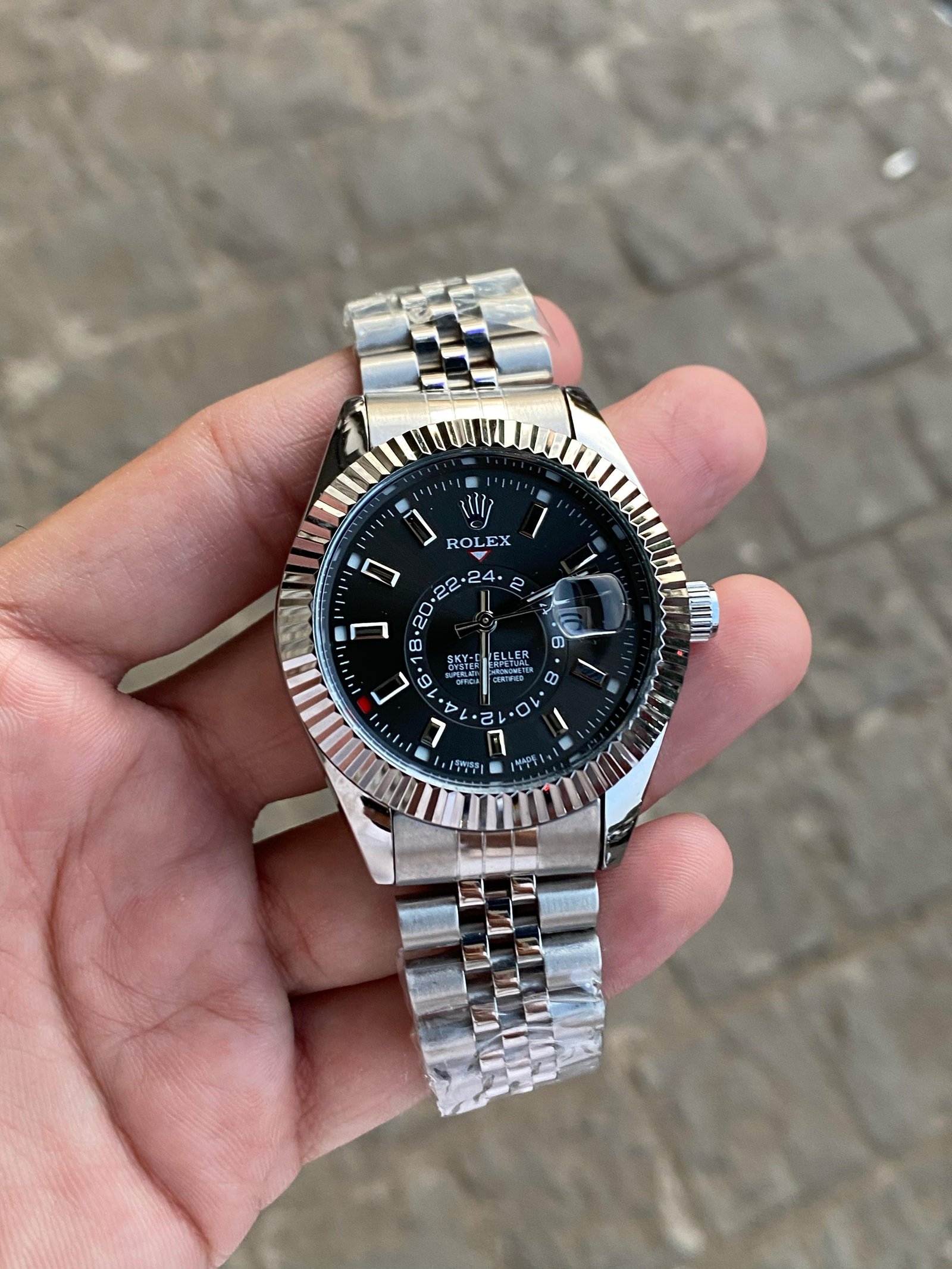Rolex Sky DWELLER Black Dial Watch For Men 