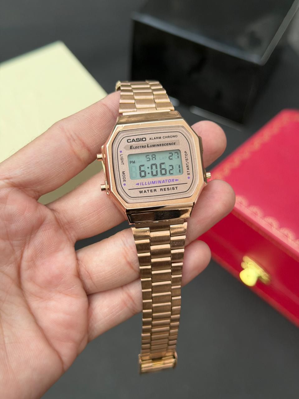 Casio Vintage Rose Gold Digital Watch For Men 