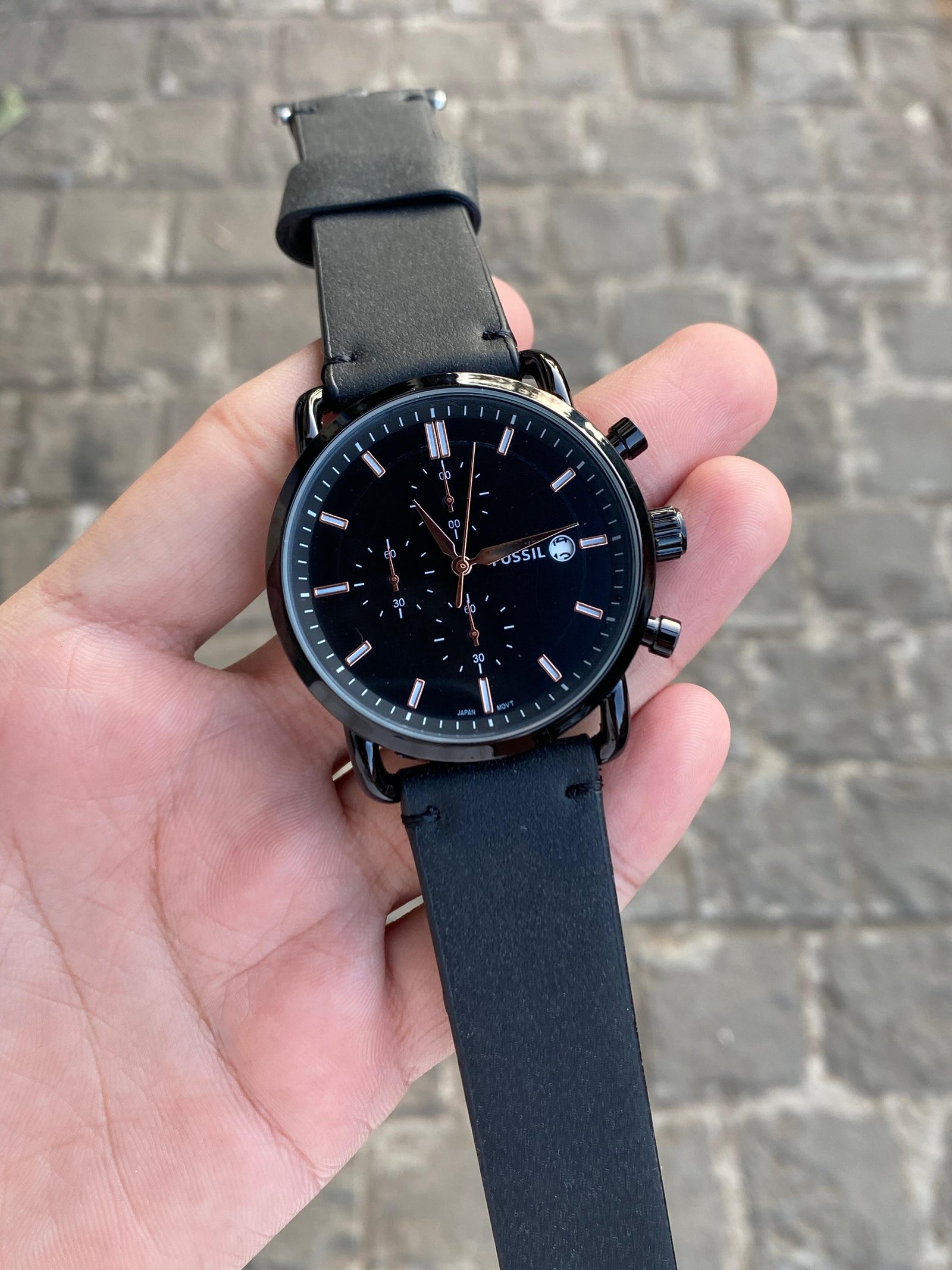 Fossil Commuter Black Chronograph Watch For Men 