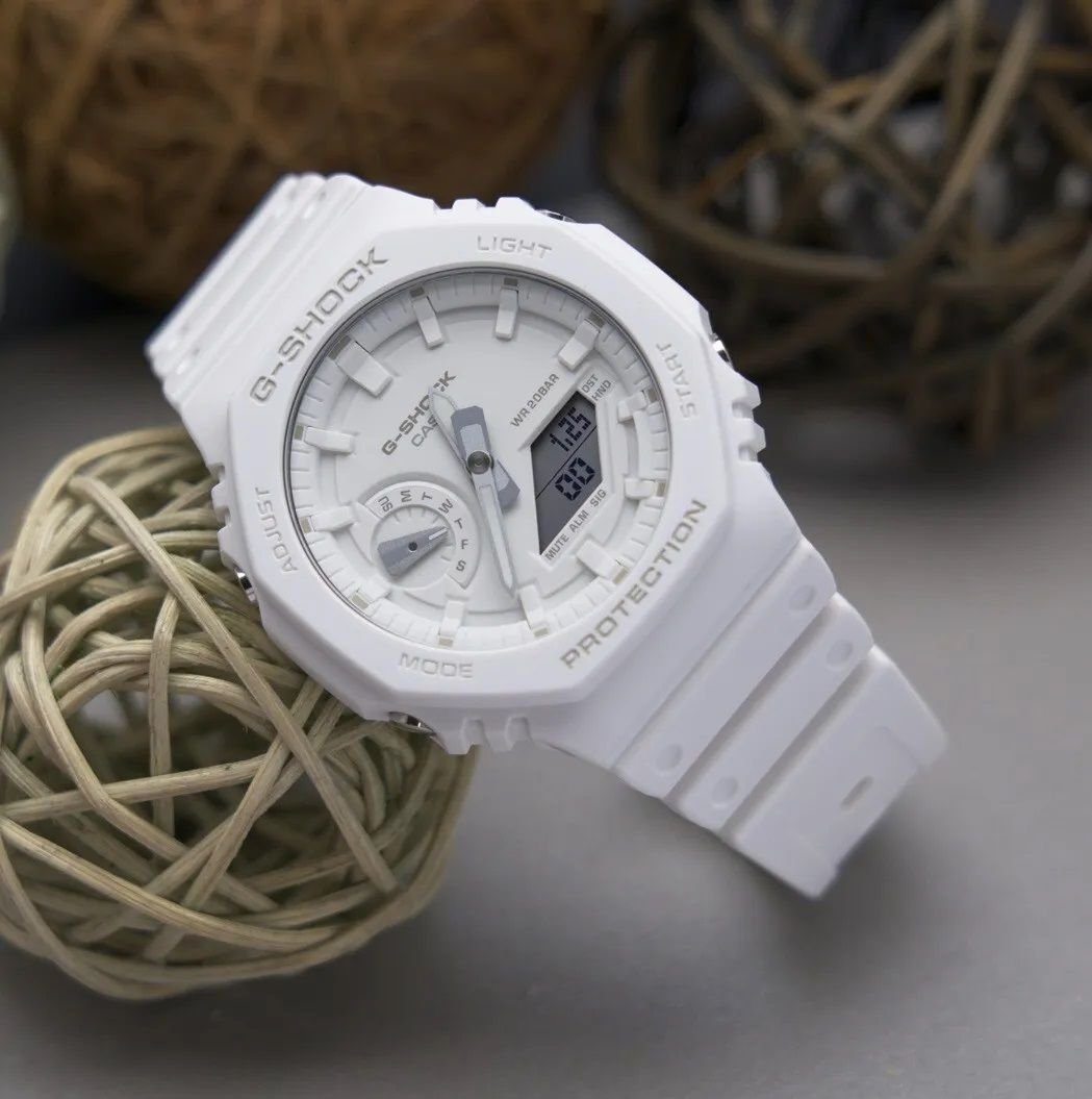 G-Shock Ga-2100 All White Classic Watch 