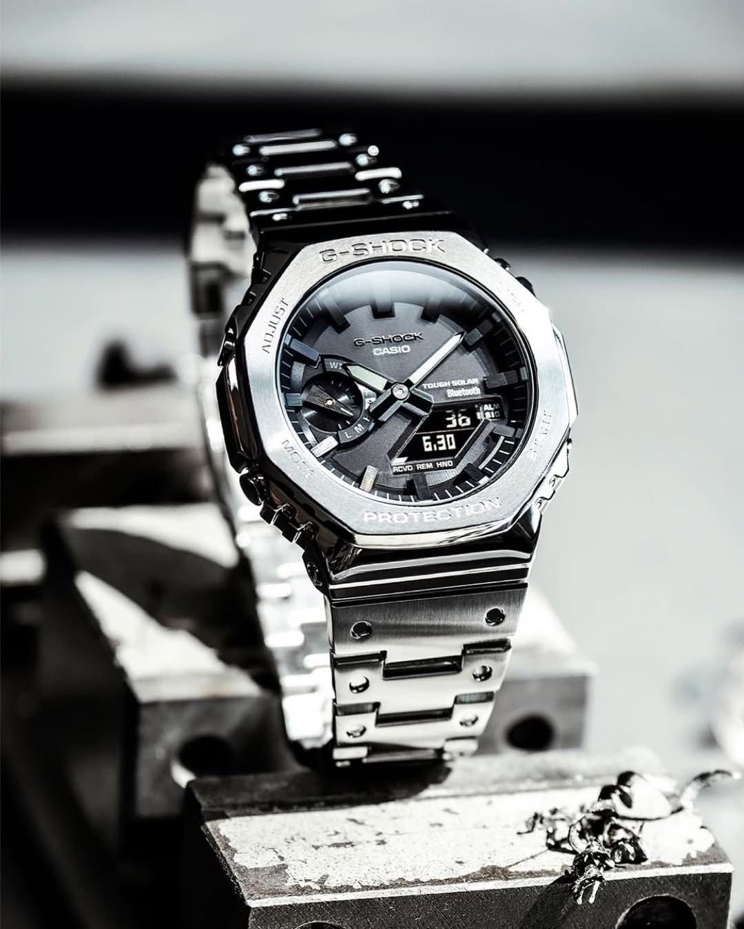 G-Shock ALL METTALIC Silver Chrome CLASSIC WATCH FOR MEN