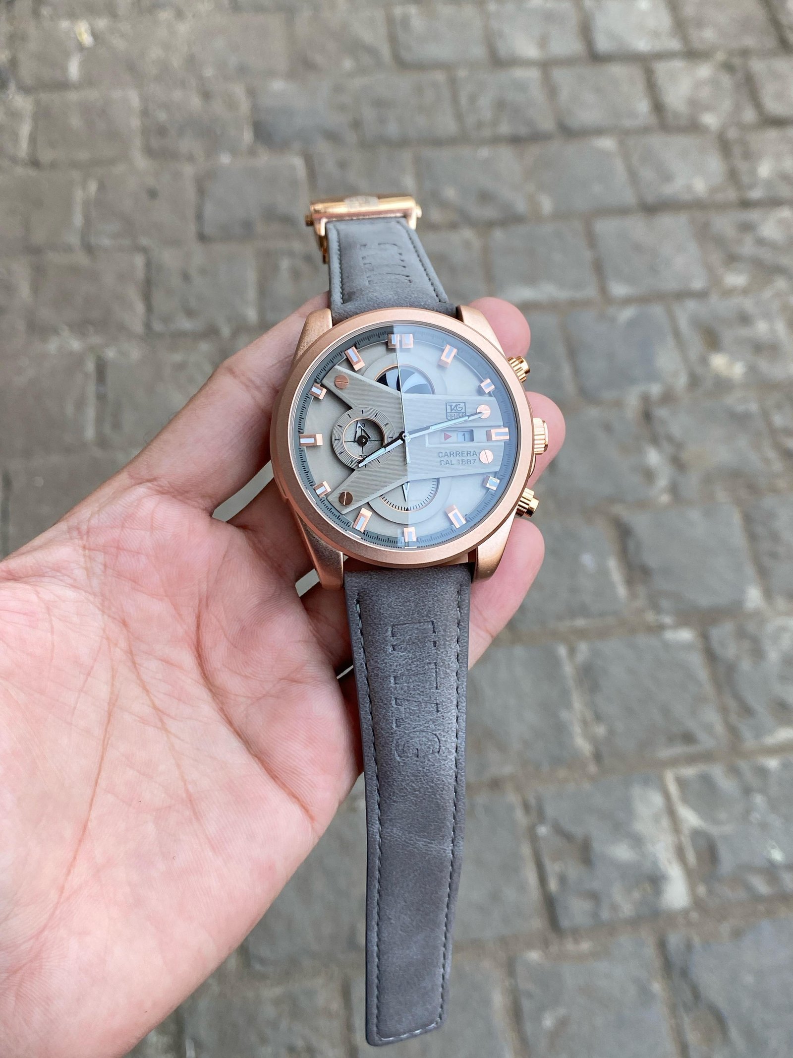 Tag Heuer CR7 Genuine leather Watch For Men 