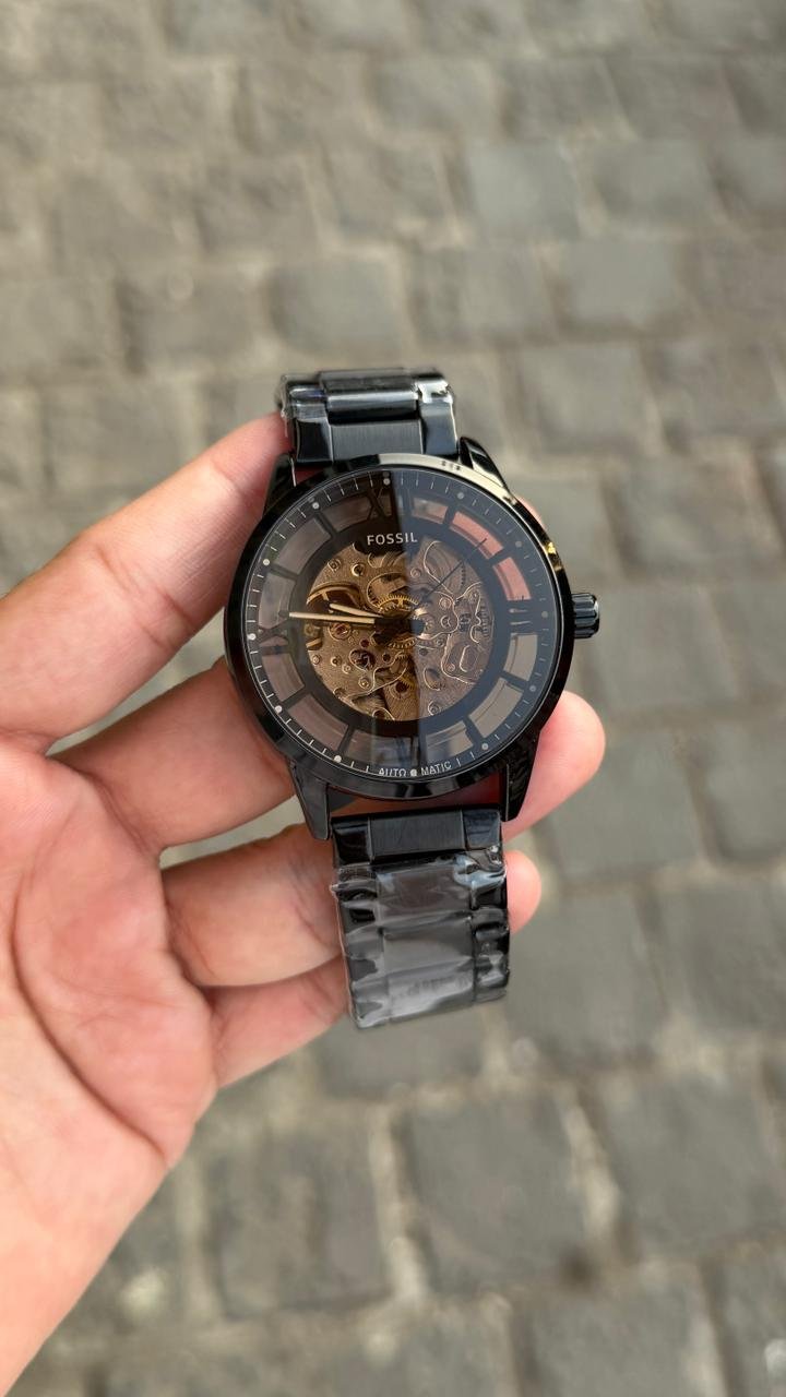 Fossil Townsman Automatic Black With Open Heart 