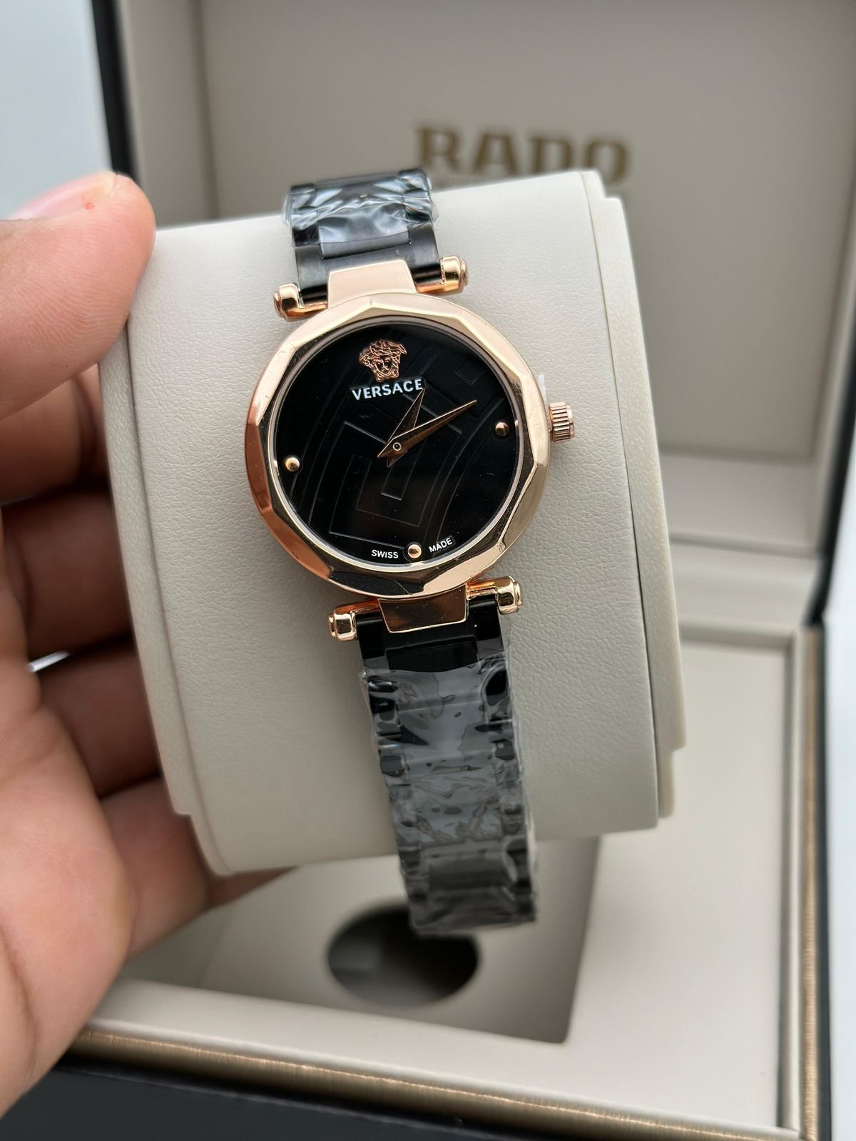 Versace BLACK IN 2 TONE LOVELY WATCH GOR HER 