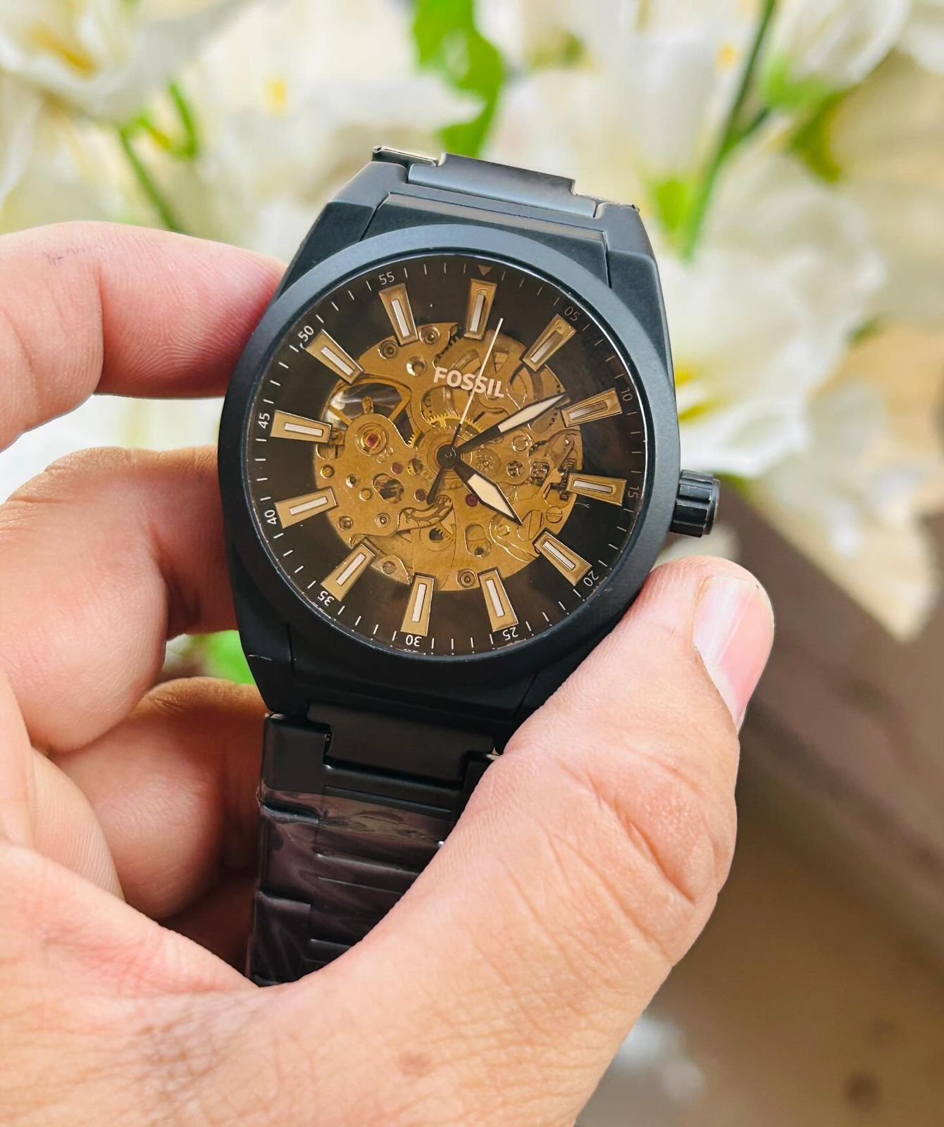 Fossil Everett Automatic Open Heart Watch For Men 