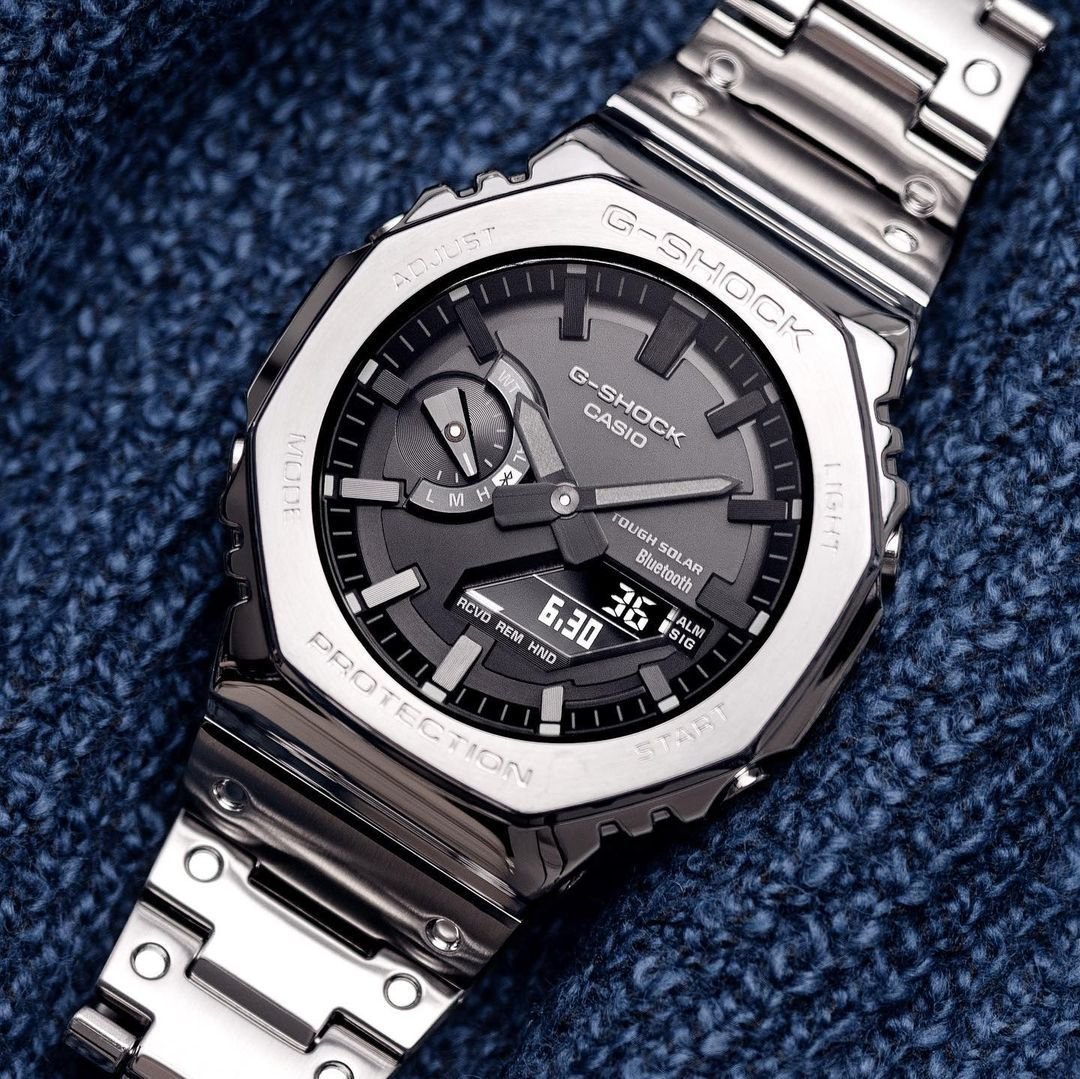 G-Shock ALL METTALIC Silver Chrome CLASSIC WATCH FOR MEN
