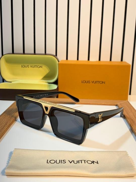 Louis Vuitton Carved Black Golden Hard Sunglass For Men 