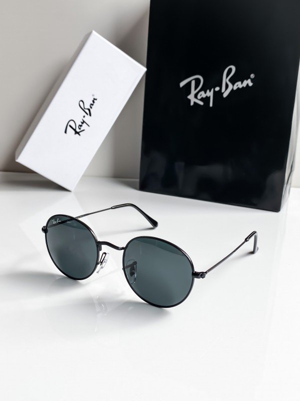 Ray-Ban 3447 Round Full Black Classic Sunglass 