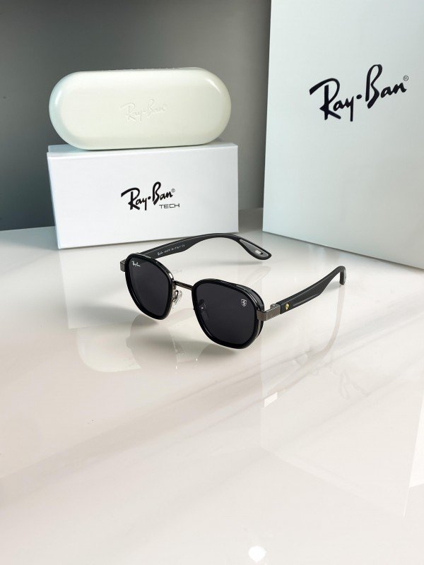 Ray-Ban 3674 Black Hexa Classic Luxury Men's Sunglass 