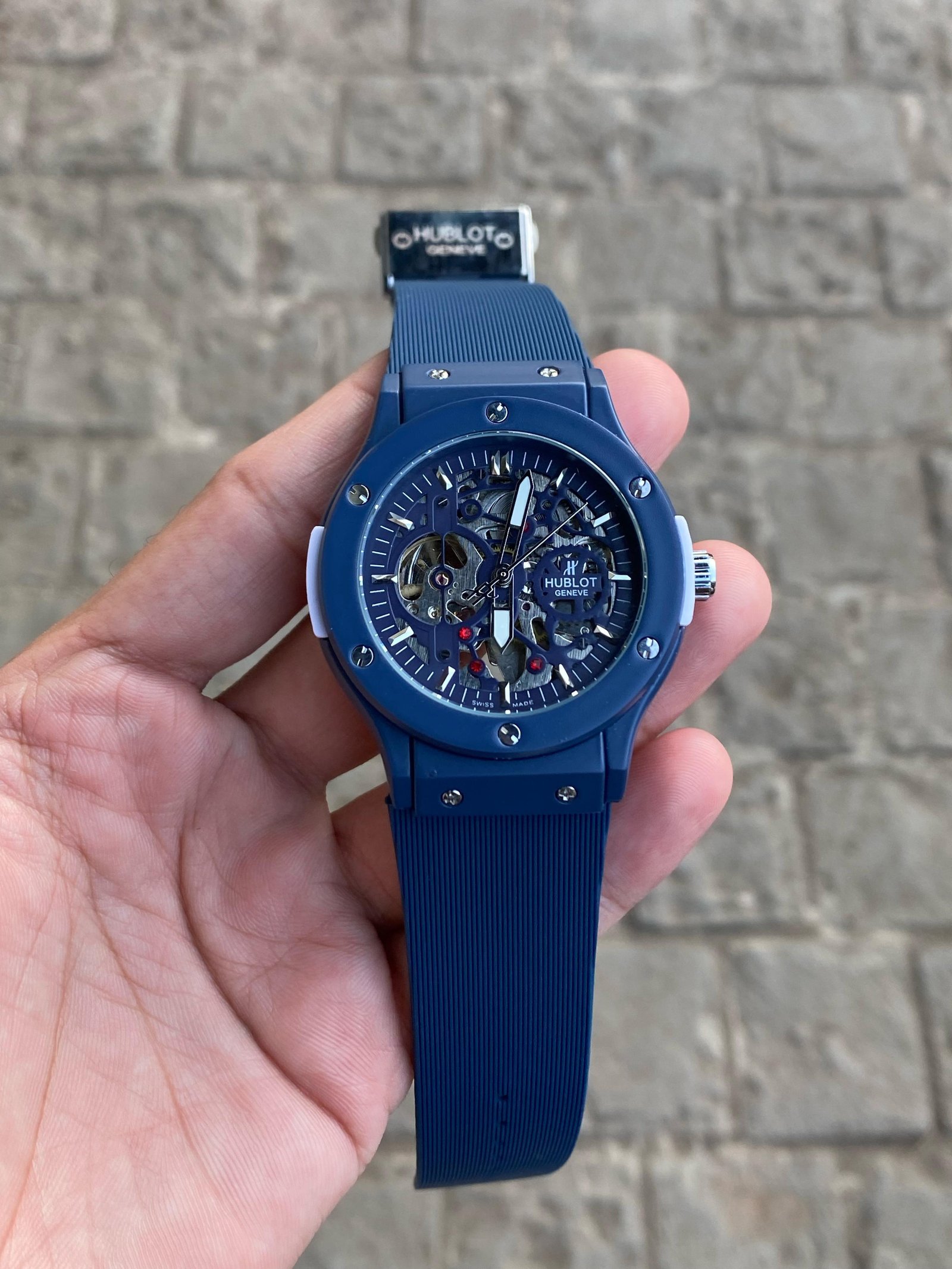 HUBLOT Automatic SKELETON OPEN HEART LUXURY WATCH FOR MEN 