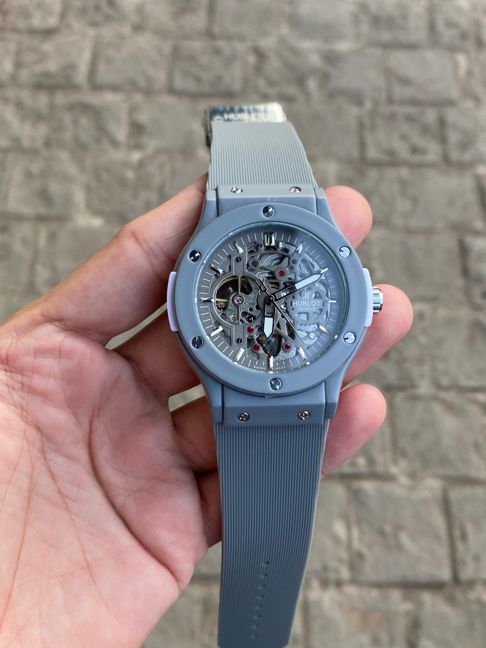 HUBLOT Automatic SKELETON OPEN HEART LUXURY WATCH FOR MEN 
