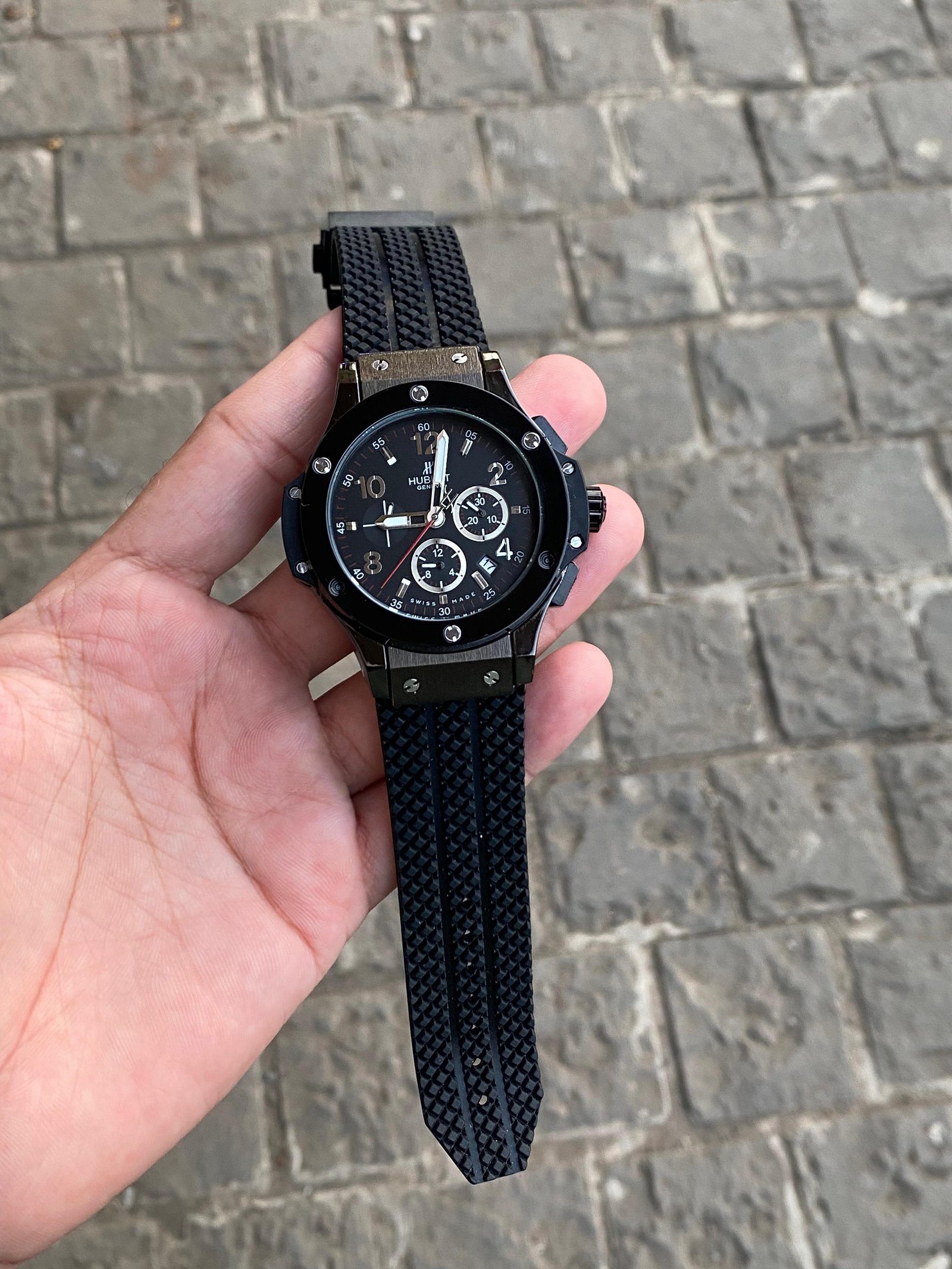 HUBLOT BIG Bang All Black Heavy Quality Watch For Men 