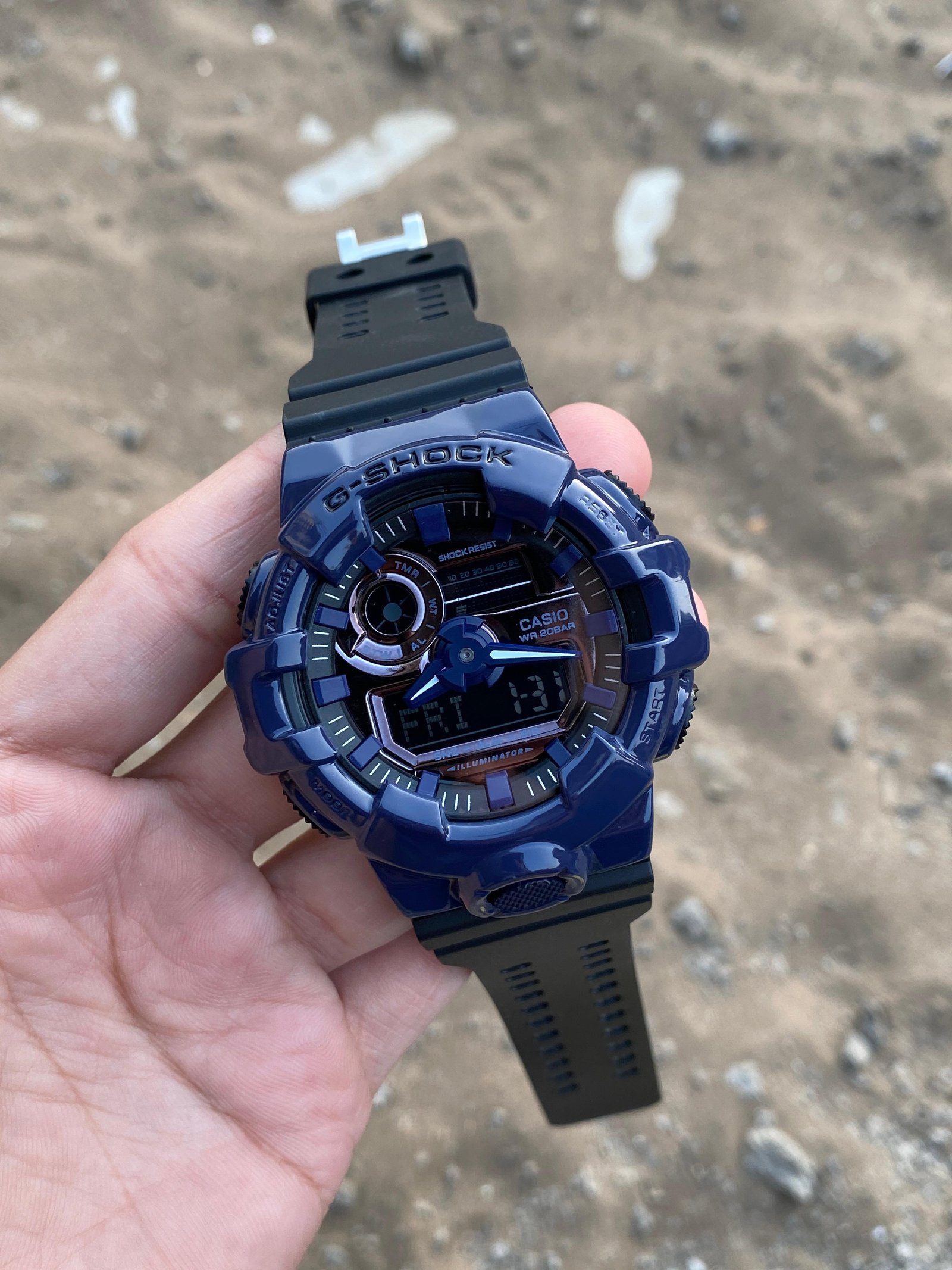 G-Shock Classic Blue Matt Dial With Resin Strap premium quality Watch