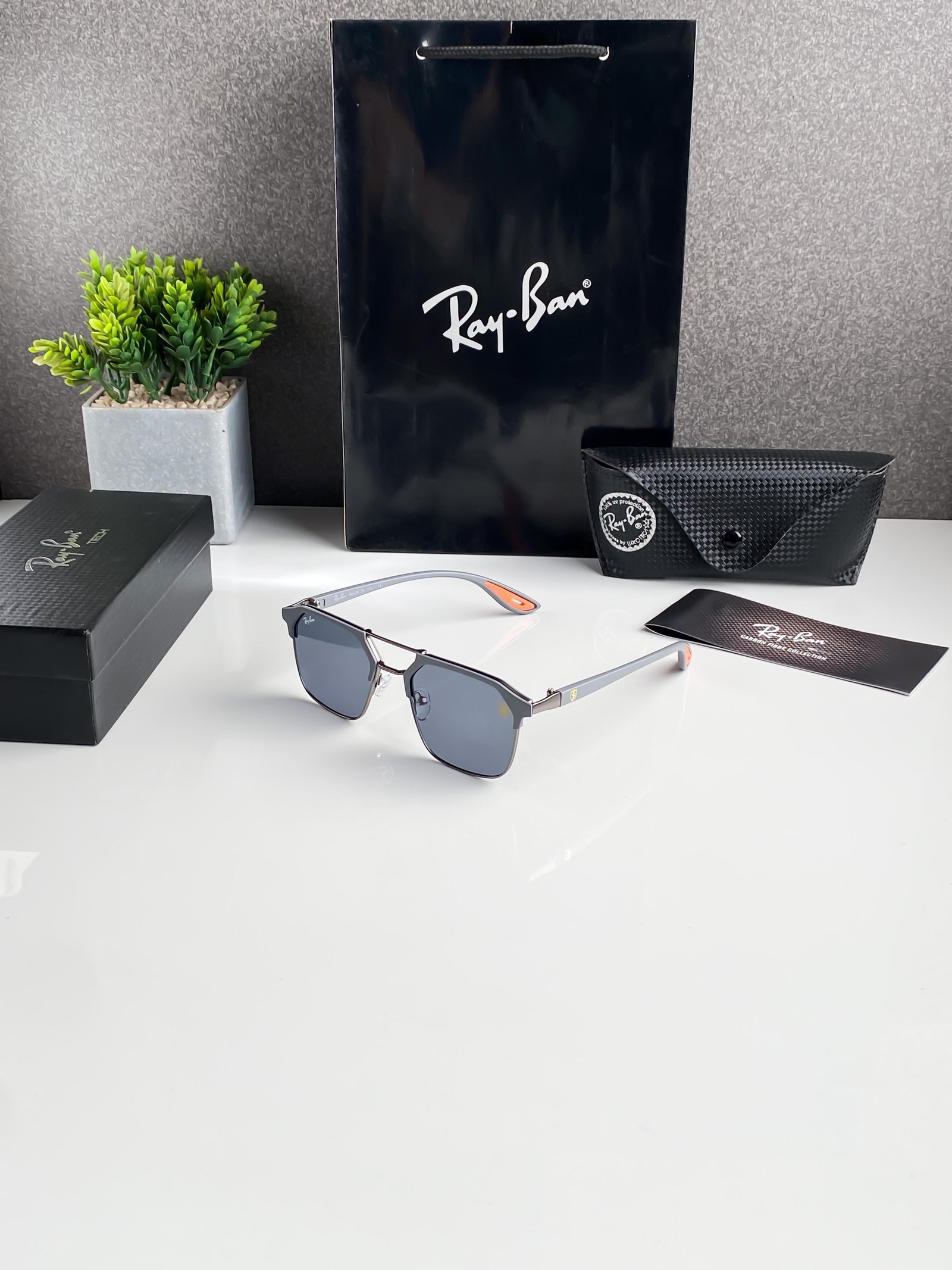 Ray-Ban 04 Grey Ash Premium Design Sunglasses 