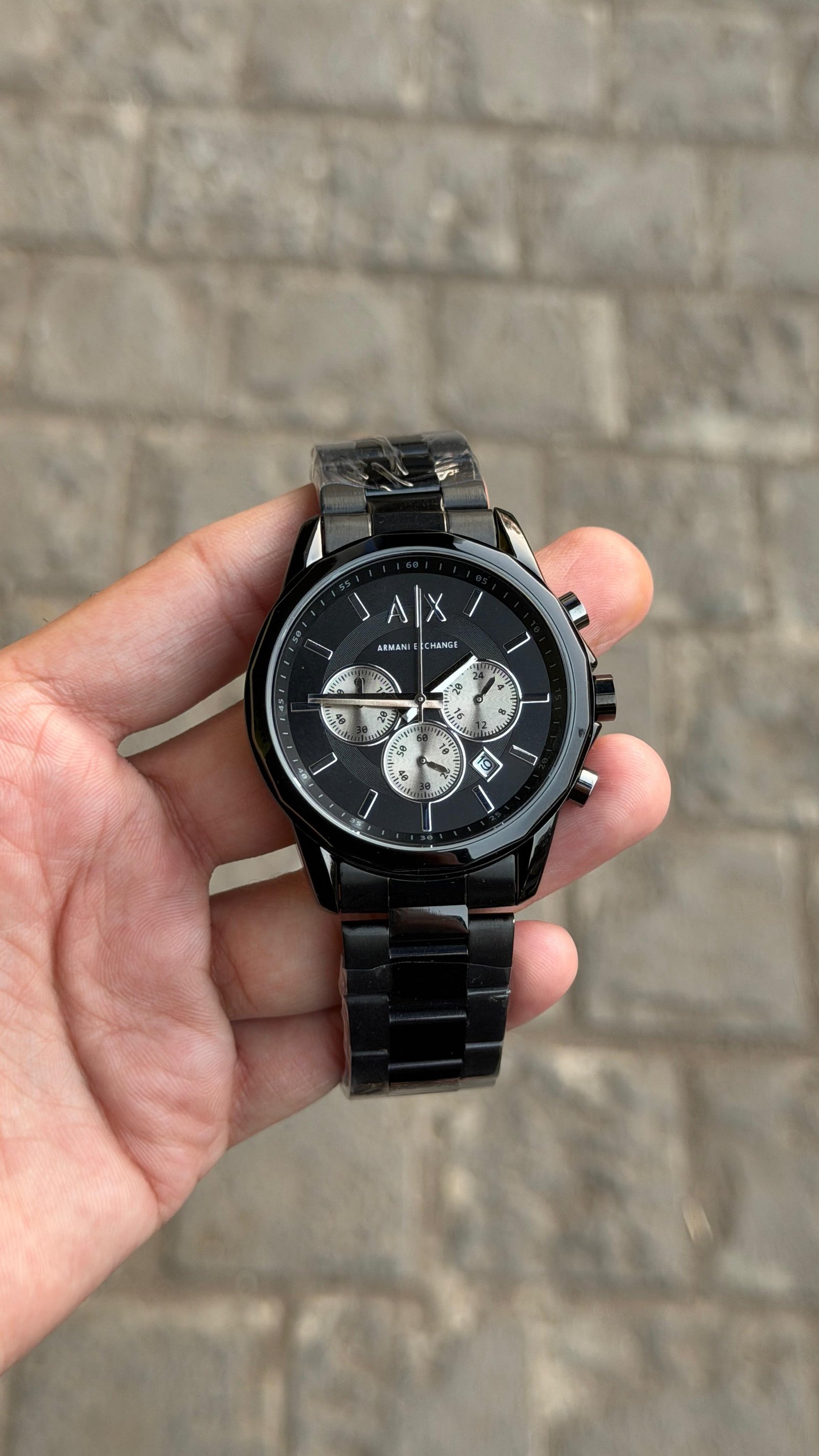 Armani Exchange Chronograph Black Master Piece For Men 