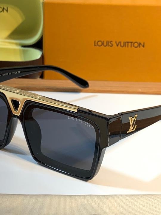 Louis Vuitton Carved Black Golden Hard Sunglass For Men 