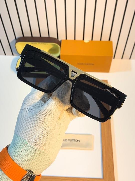 Louis Vuitton Carved Black Golden Hard Sunglass For Men 