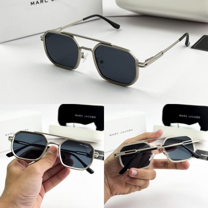 Marc Jacobs METTALIC Hexa Silver Frame Sunglass 
