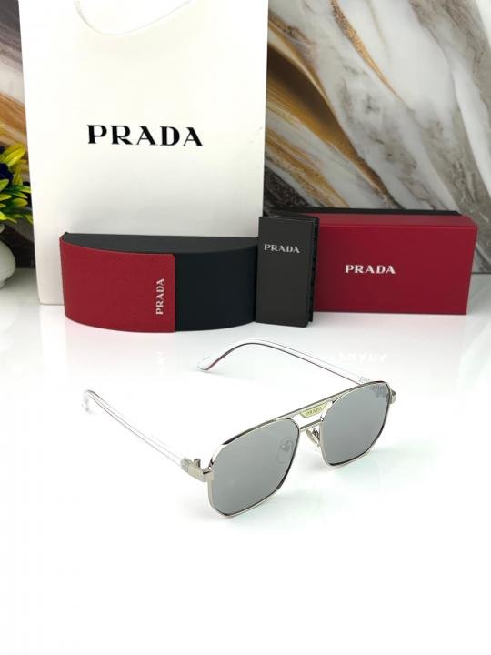 Prada Silver Mercury METTALIC PREMIUM Sunglasses 