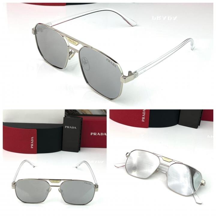Prada Silver Mercury METTALIC PREMIUM Sunglasses 
