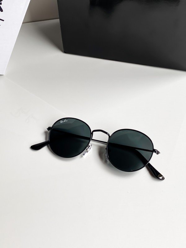 Ray-Ban 3447 Round Full Black Classic Sunglass 