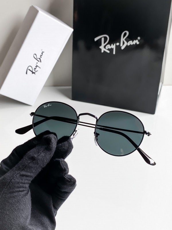 Ray-Ban 3447 Round Full Black Classic Sunglass 