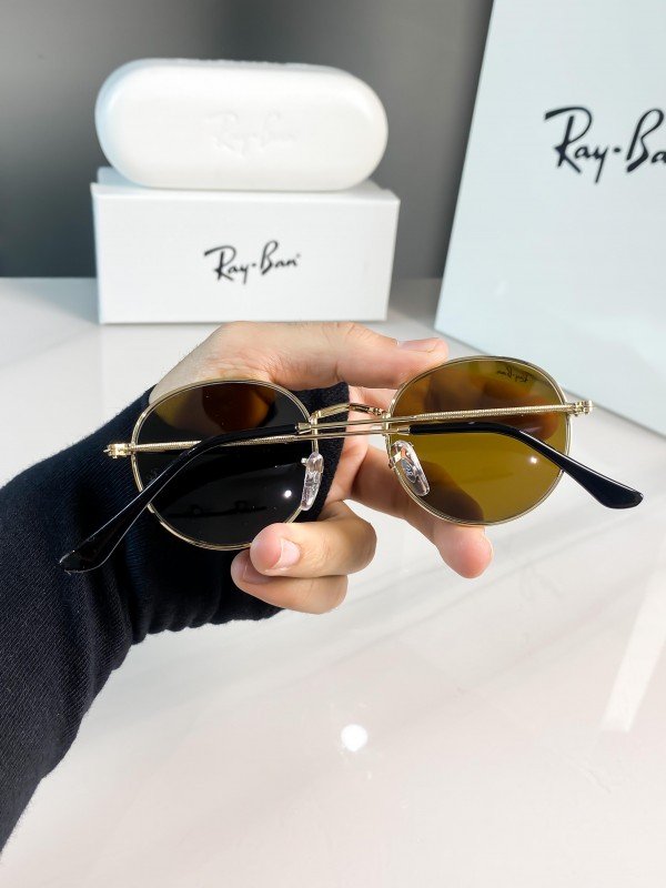 Ray-Ban 3447 Brown Shade Round Sunglass For Men 
