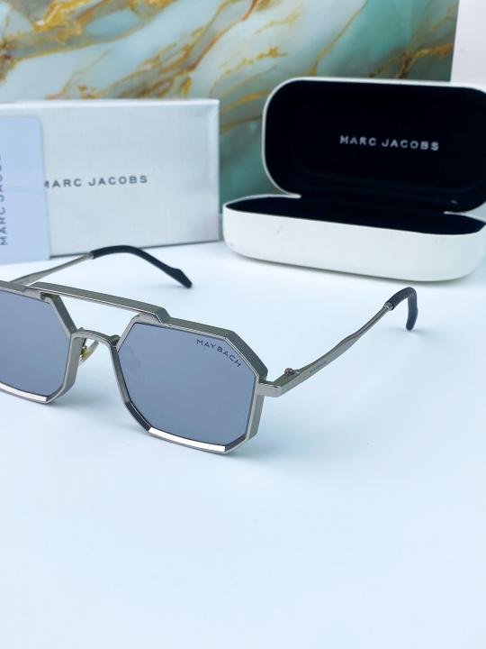 Maybach Silver Mercury Hexa METTALIC PREMIUM Sunglasses 
