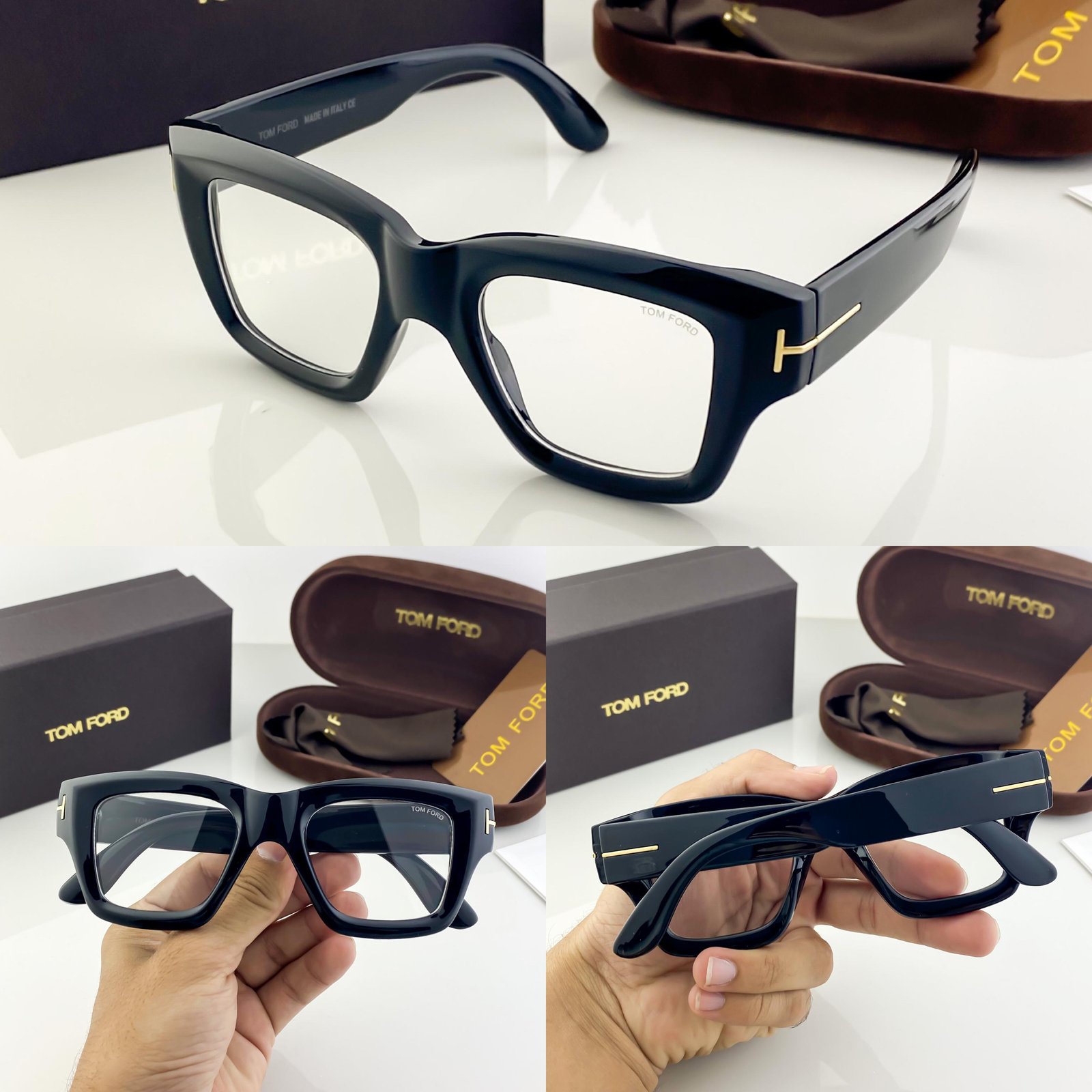 Tomford Classic 184 Plano Black Luxury Sunglasses 