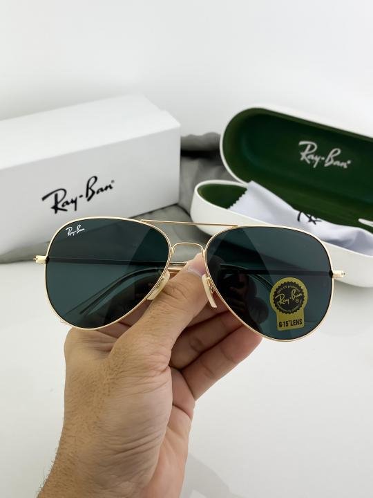 Ray-Ban 3026 Black Shade Gold frame Avaitor Sunglasses 