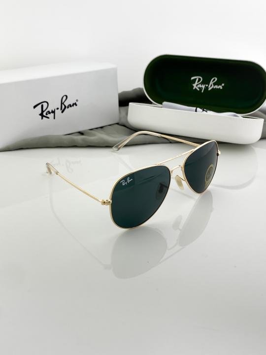 Ray-Ban 3026 Black Shade Gold frame Avaitor Sunglasses 