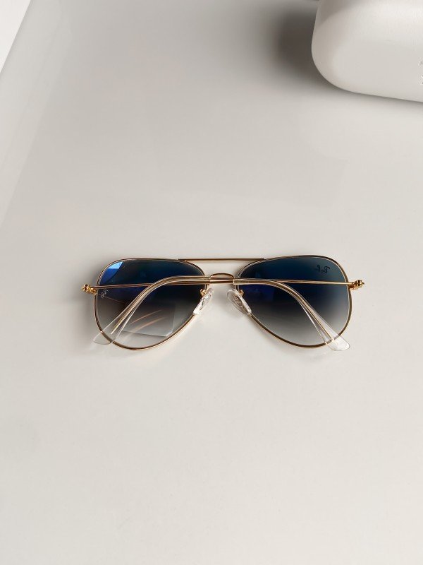 Ray-Ban Dual shade Blue Gradient Gold Frame Aviator ( Unisex )