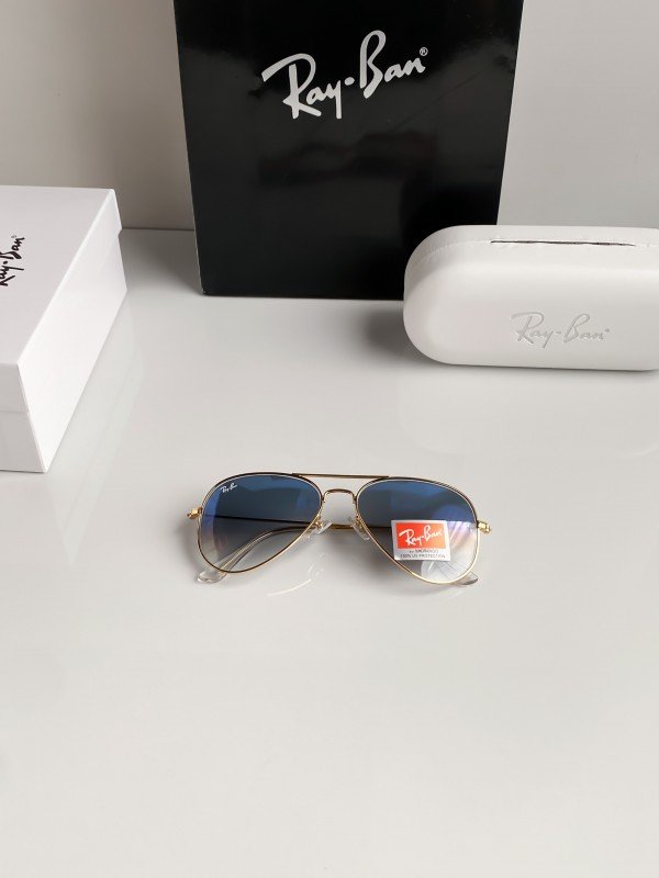 Ray-Ban Dual shade Blue Gradient Gold Frame Aviator ( Unisex )