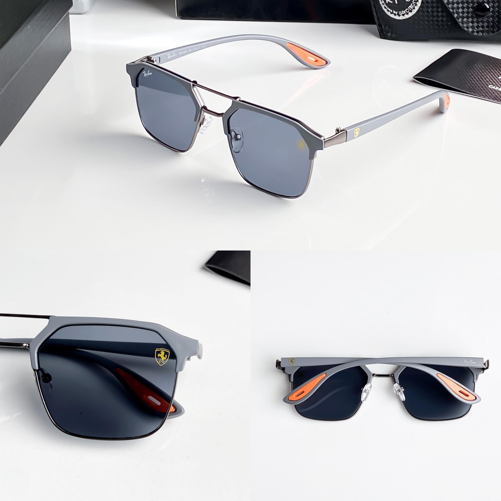 Ray-Ban 04 Grey Ash Premium Design Sunglasses 